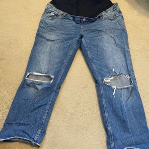 Maternity- Distressed Abercrombie Jeans